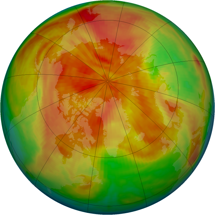 Arctic ozone map for 30 March 1983